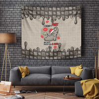 Elephant Christmas Tapestry I Did Not Fart My Butt Blew You A Kiss - Wonder Print Shop