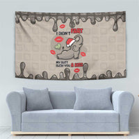 Elephant Christmas Tapestry I Did Not Fart My Butt Blew You A Kiss - Wonder Print Shop
