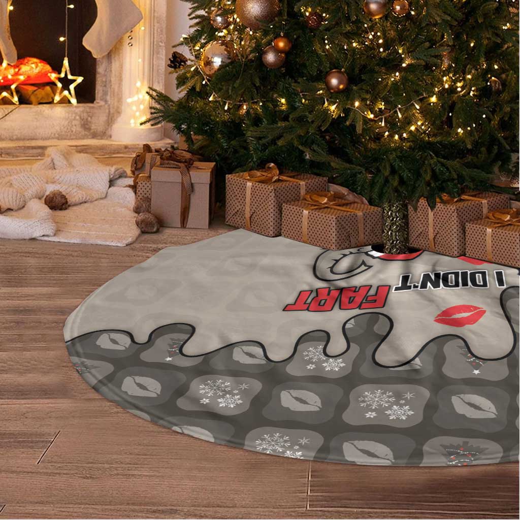 Elephant Christmas Tree Skirt I Did Not Fart My Butt Blew You A Kiss - Wonder Print Shop