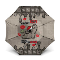 Elephant Christmas Umbrella I Did Not Fart My Butt Blew You A Kiss - Wonder Print Shop