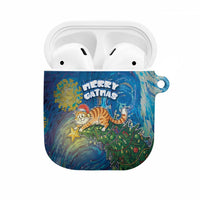 Merry Catmas AirPods Case Cat Hanging On Xmas Tree - Wonder Print Shop