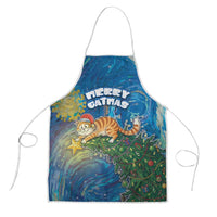 Merry Catmas Apron Cat Hanging On Xmas Tree - Wonder Print Shop
