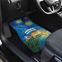 Merry Catmas Car Mats Cat Hanging On Xmas Tree - Wonder Print Shop