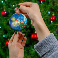 Merry Catmas Ceramic Ornament Cat Hanging On Xmas Tree - Wonder Print Shop