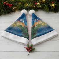 Merry Catmas Christmas Santa Hat Cat Hanging On Xmas Tree - Wonder Print Shop