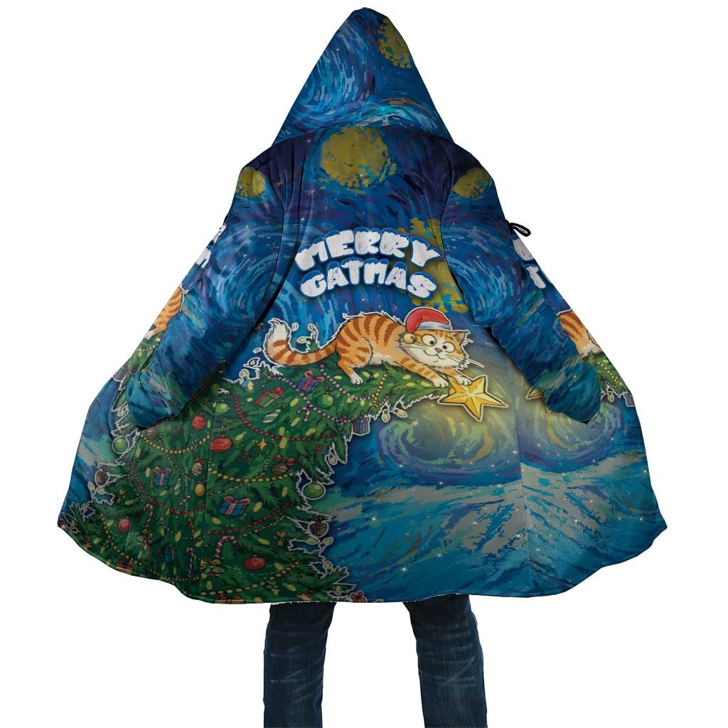 Merry Catmas Cloak Cat Hanging On Xmas Tree - Wonder Print Shop