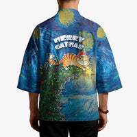 Merry Catmas Kimono Cat Hanging On Xmas Tree - Wonder Print Shop