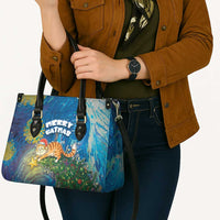 Merry Catmas Leather Bag Cat Hanging On Xmas Tree - Wonder Print Shop