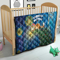 Merry Catmas Quilt Cat Hanging On Xmas Tree - Wonder Print Shop