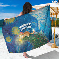 Merry Catmas Sarong Cat Hanging On Xmas Tree - Wonder Print Shop