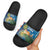 Merry Catmas Slide Sandals Cat Hanging On Xmas Tree - Wonder Print Shop