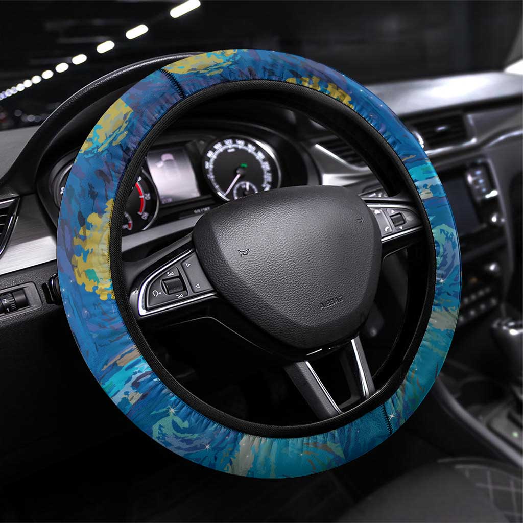 Merry Catmas Steering Wheel Cover Cat Hanging On Xmas Tree - Wonder Print Shop