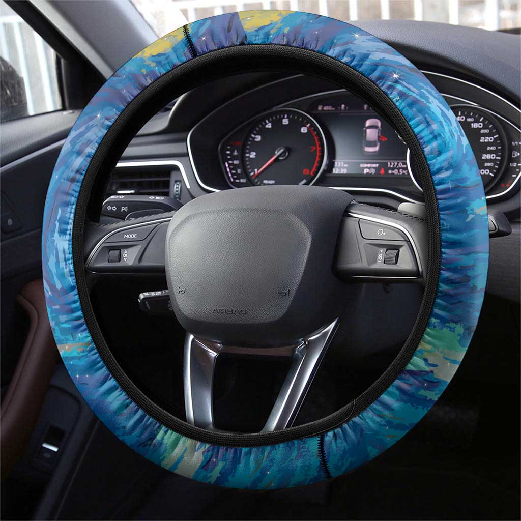 Merry Catmas Steering Wheel Cover Cat Hanging On Xmas Tree - Wonder Print Shop
