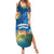 Merry Catmas Summer Maxi Dress Cat Hanging On Xmas Tree - Wonder Print Shop