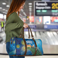 Merry Catmas Travel Bag Cat Hanging On Xmas Tree - Wonder Print Shop