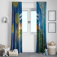 Merry Catmas Window Curtain Cat Hanging On Xmas Tree - Wonder Print Shop