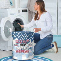 USA Volleyball Laundry Basket Bump Set Spike Repeat