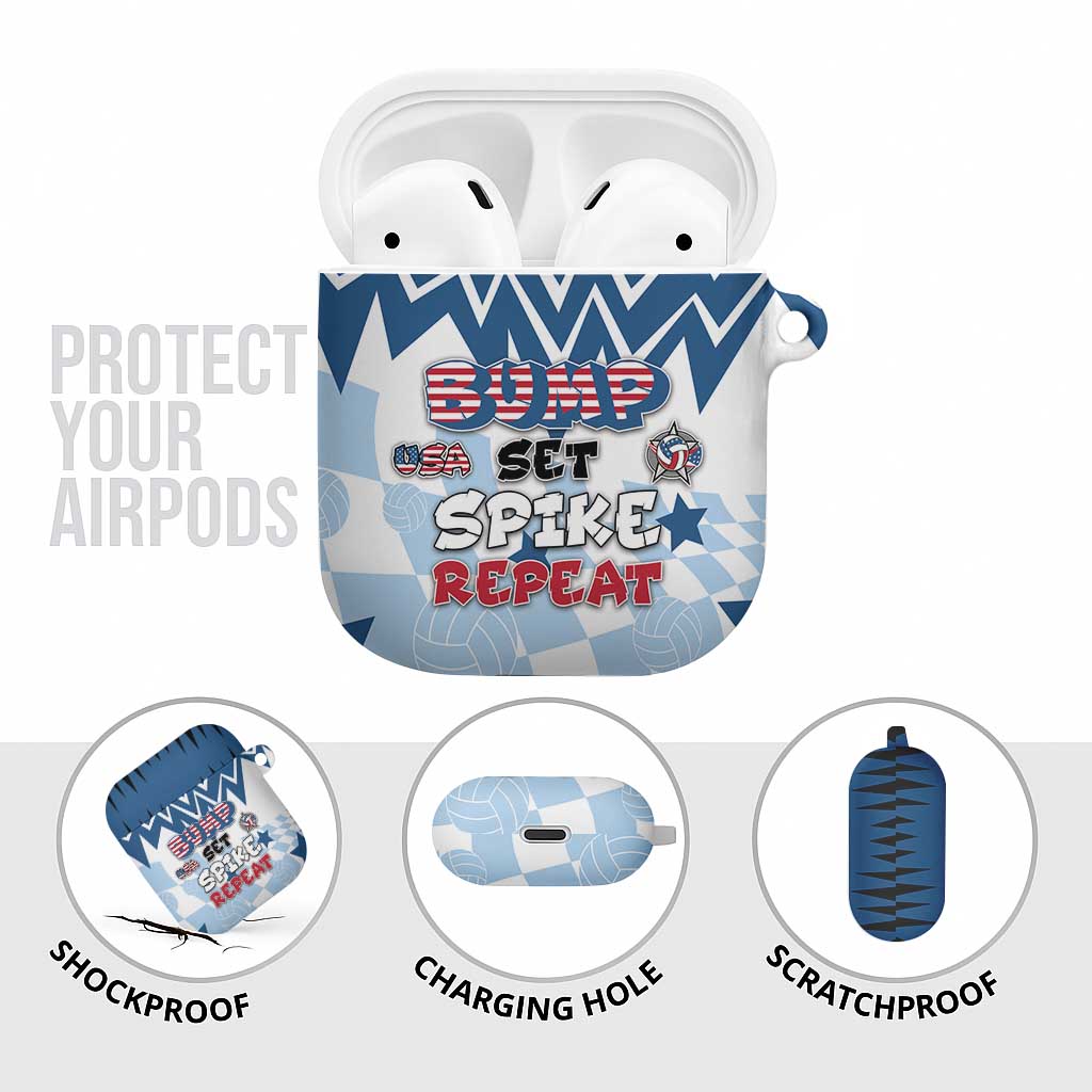 USA Volleyball AirPods Case Bump Set Spike Repeat