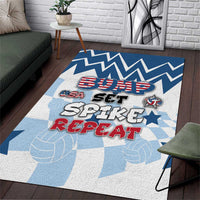 USA Volleyball Area Rug Bump Set Spike Repeat