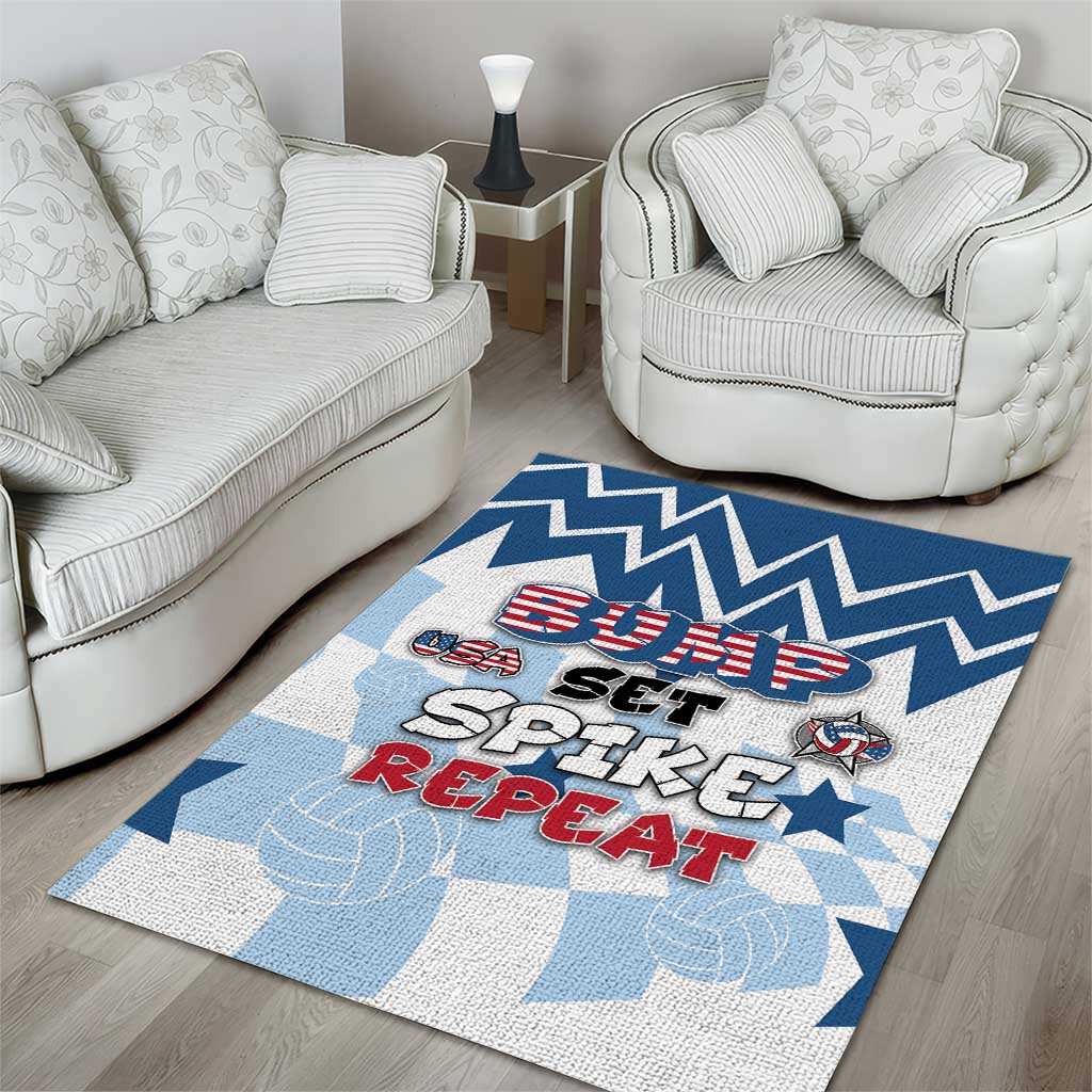 USA Volleyball Area Rug Bump Set Spike Repeat