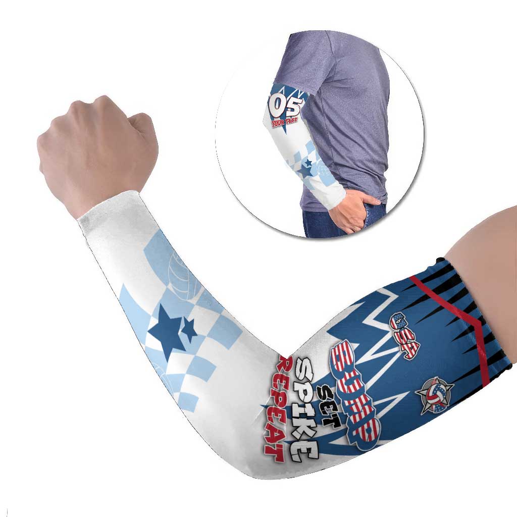 Custom USA Volleyball Arm Sleeves Bump Set Spike Repeat