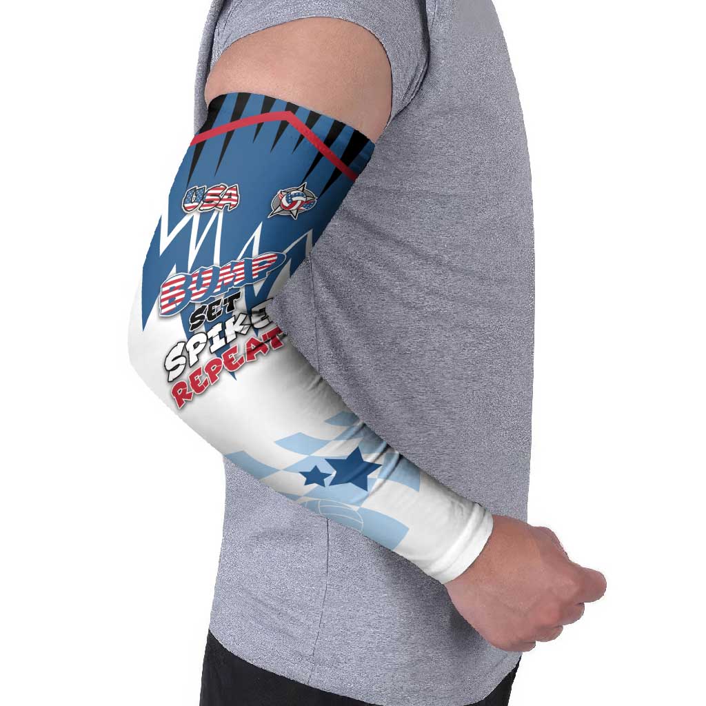 Custom USA Volleyball Arm Sleeves Bump Set Spike Repeat