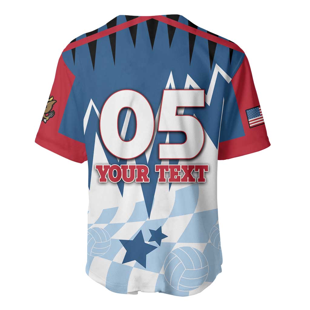 Custom USA Volleyball Baseball Jersey Bump Set Spike Repeat