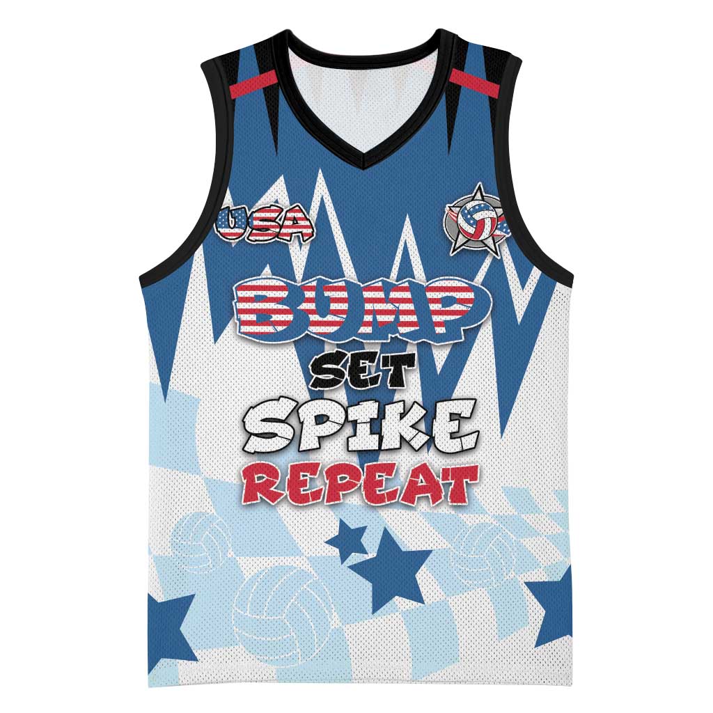 Custom USA Volleyball Basketball Jersey Bump Set Spike Repeat