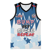 Custom USA Volleyball Basketball Jersey Bump Set Spike Repeat