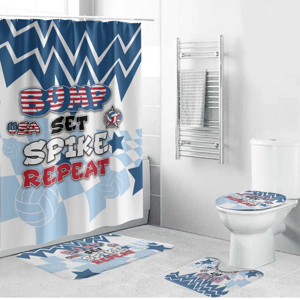 USA Volleyball Bathroom Set Bump Set Spike Repeat