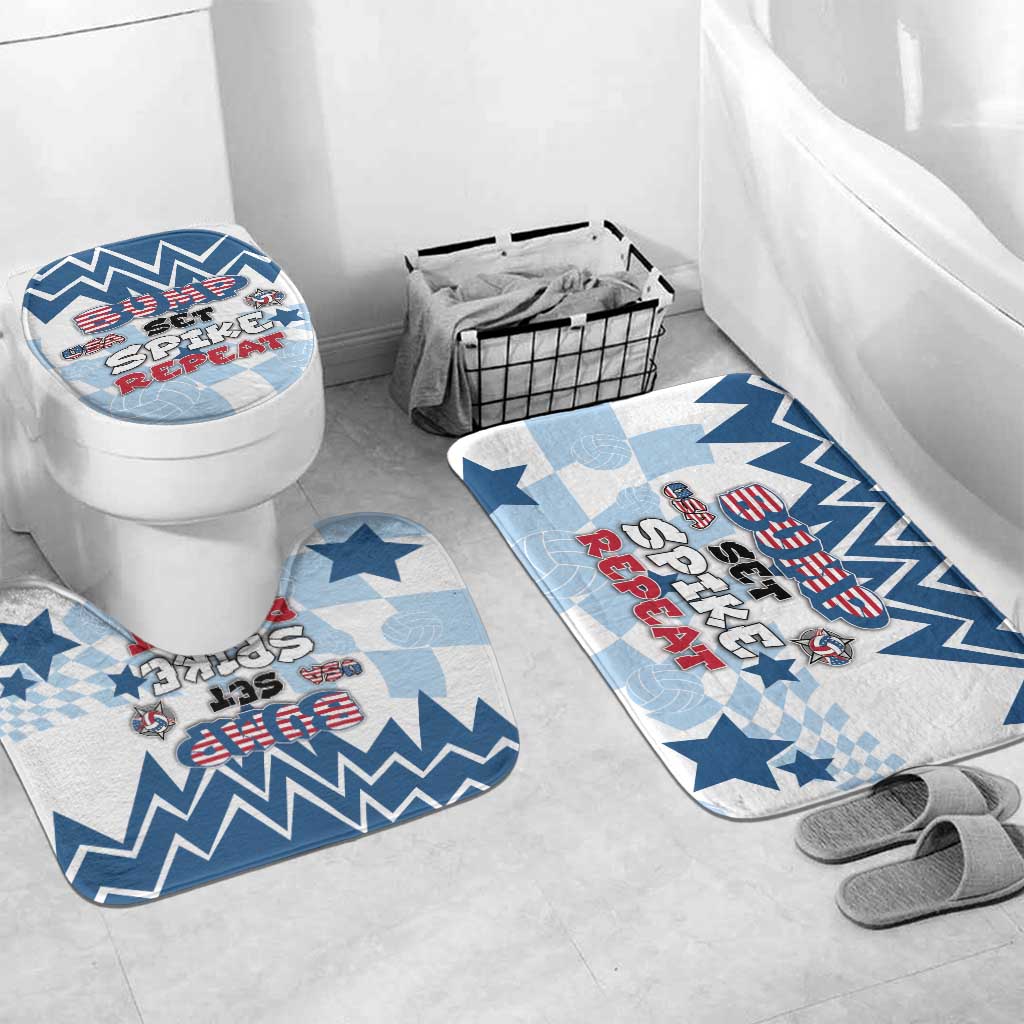 USA Volleyball Bathroom Set Bump Set Spike Repeat