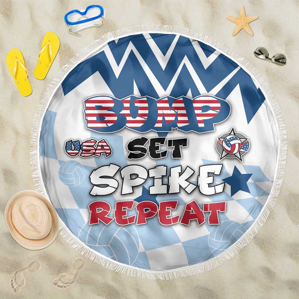 USA Volleyball Beach Blanket Bump Set Spike Repeat