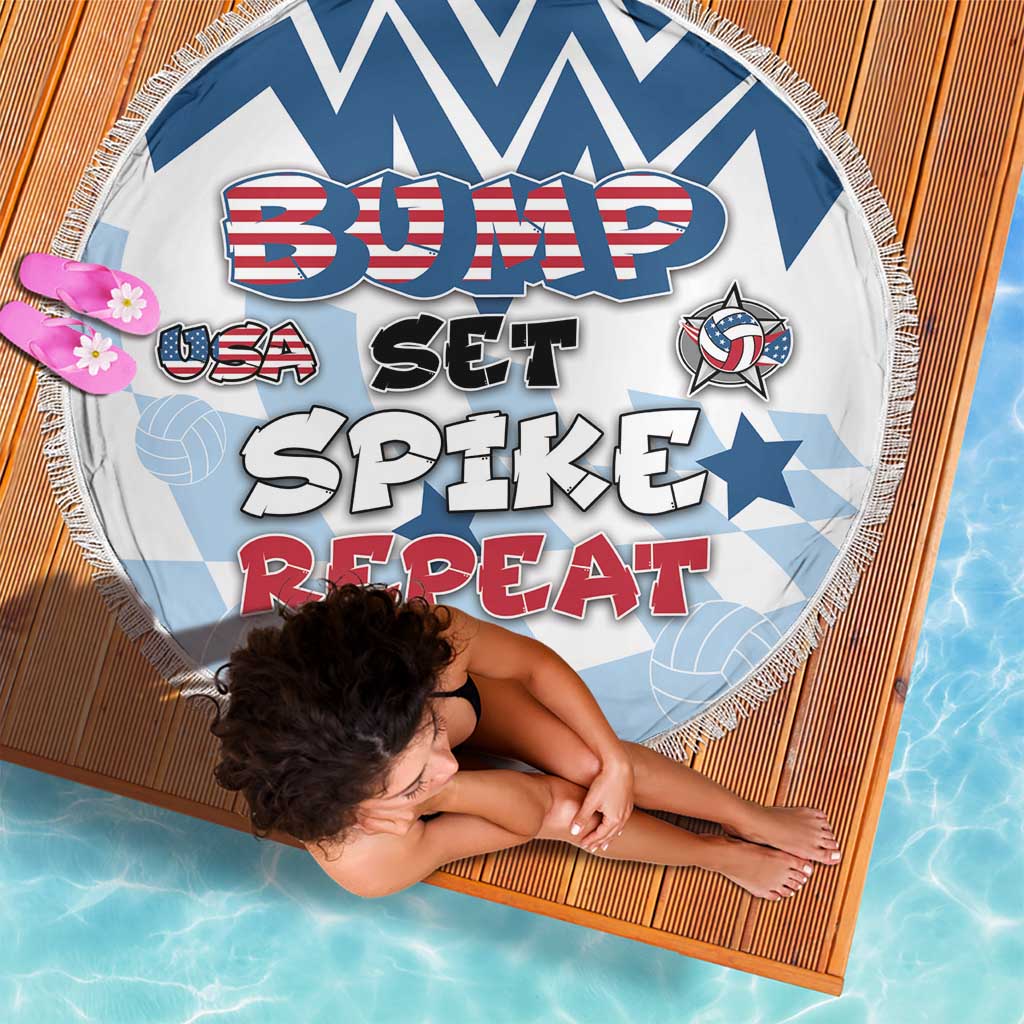 USA Volleyball Beach Blanket Bump Set Spike Repeat