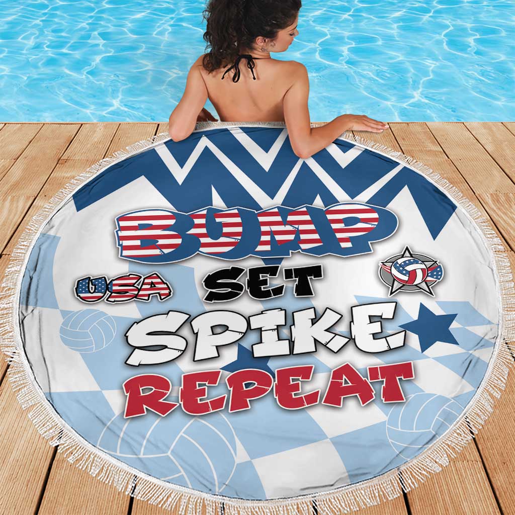 USA Volleyball Beach Blanket Bump Set Spike Repeat