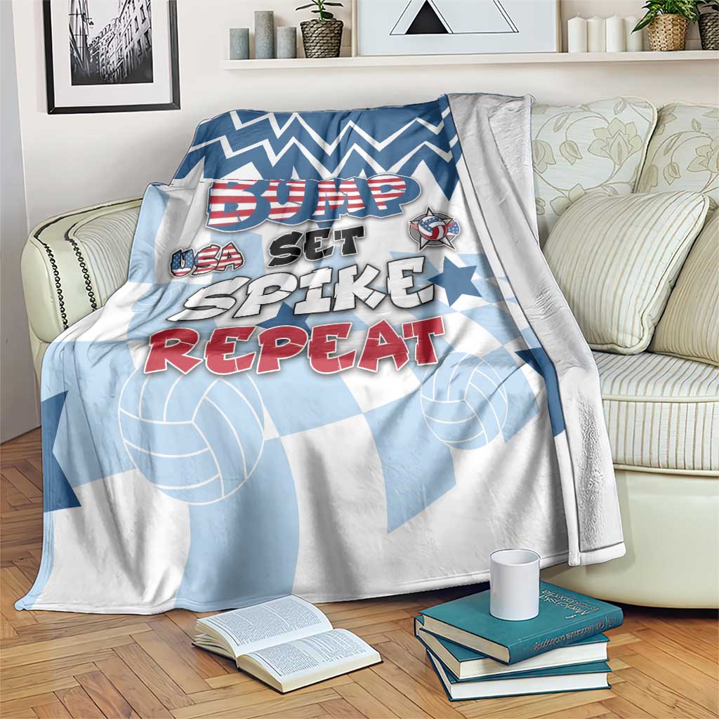USA Volleyball Blanket Bump Set Spike Repeat