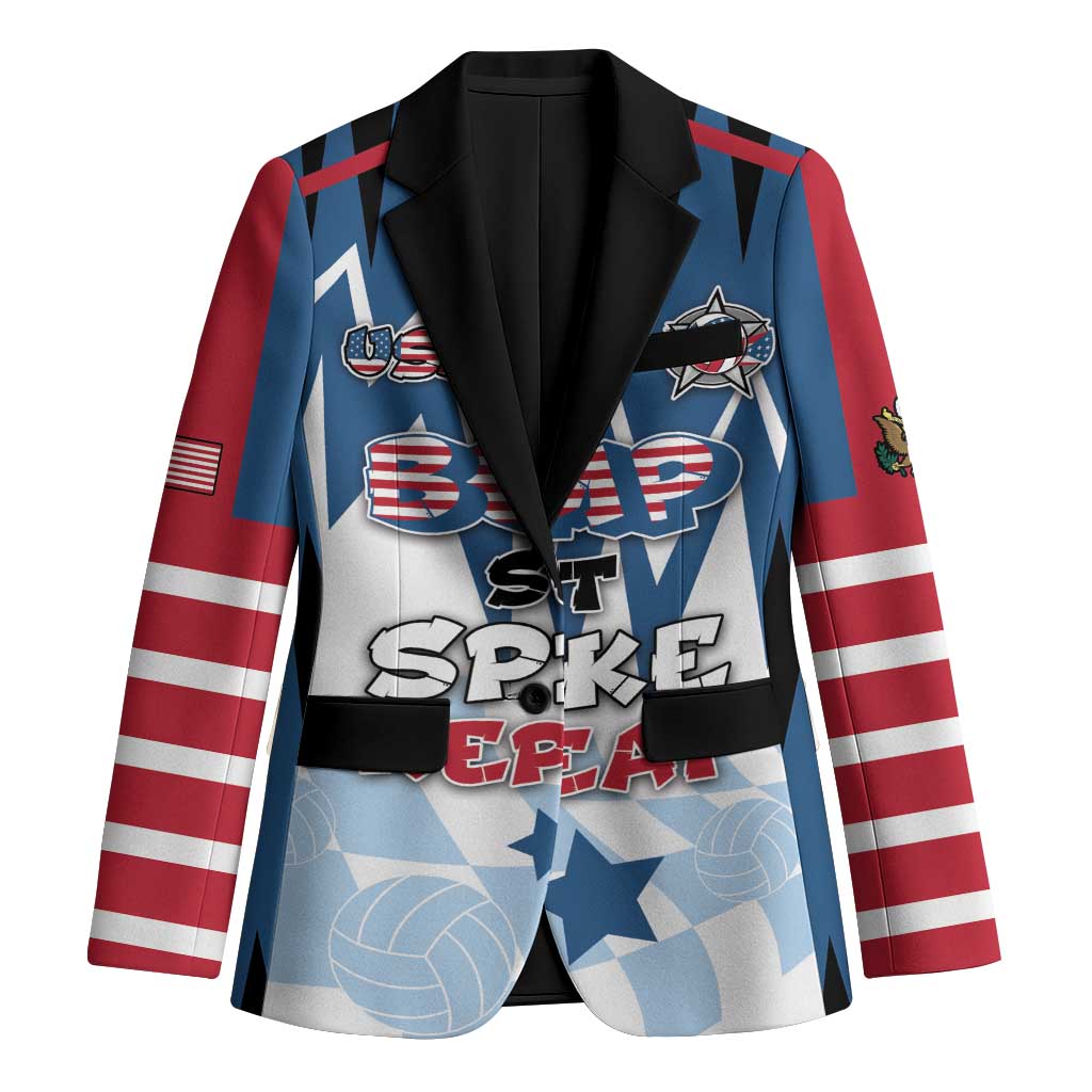 Custom USA Volleyball Blazer Bump Set Spike Repeat