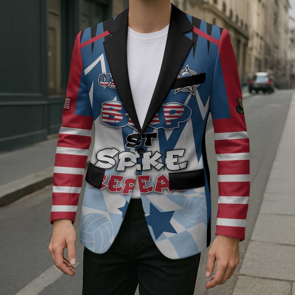 Custom USA Volleyball Blazer Bump Set Spike Repeat