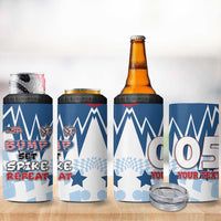 Custom USA Volleyball 4 in 1 Can Cooler Tumbler Bump Set Spike Repeat