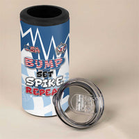 Custom USA Volleyball 4 in 1 Can Cooler Tumbler Bump Set Spike Repeat