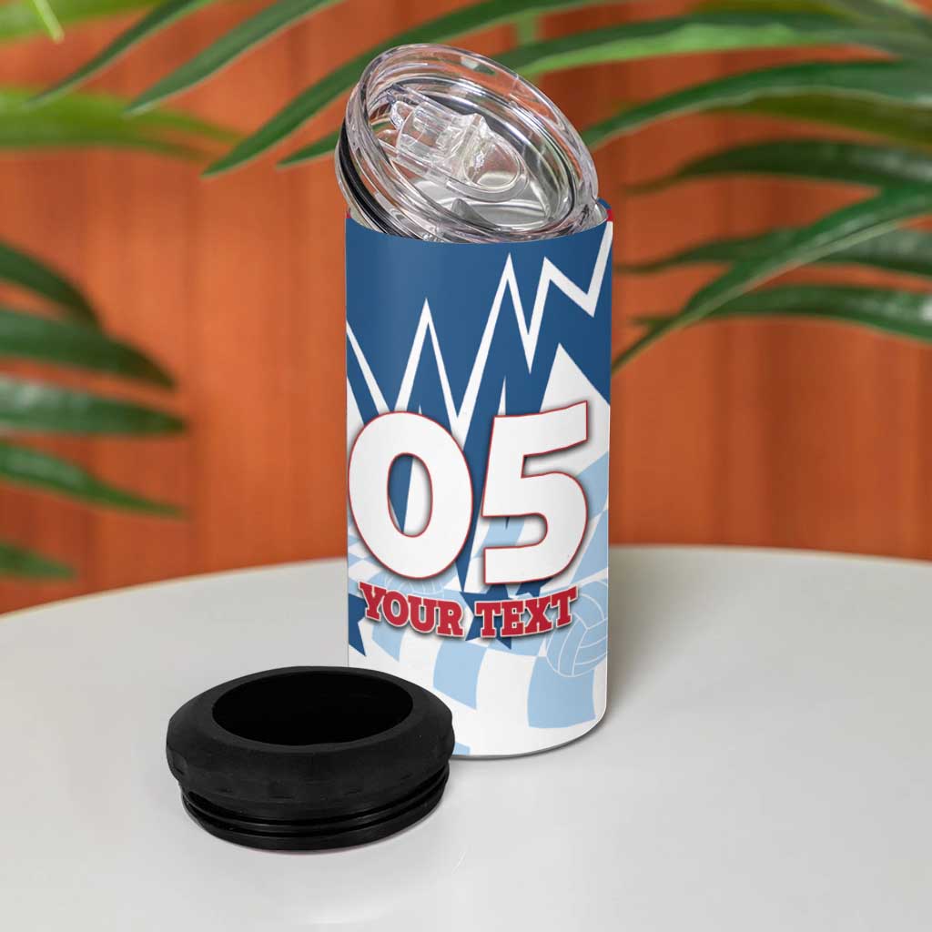 Custom USA Volleyball 4 in 1 Can Cooler Tumbler Bump Set Spike Repeat