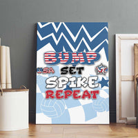 USA Volleyball Canvas Wall Art Bump Set Spike Repeat