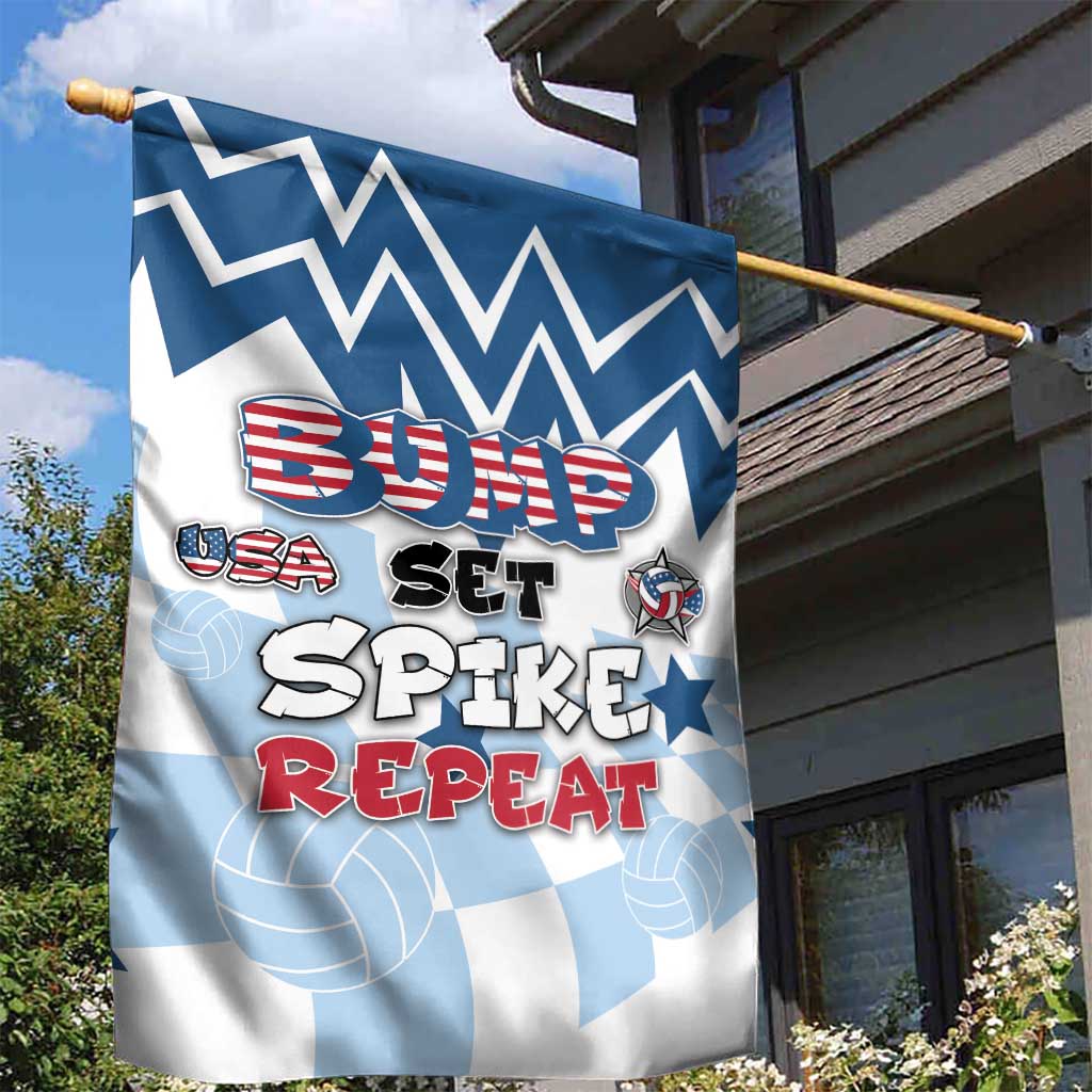 USA Volleyball Garden Flag Bump Set Spike Repeat