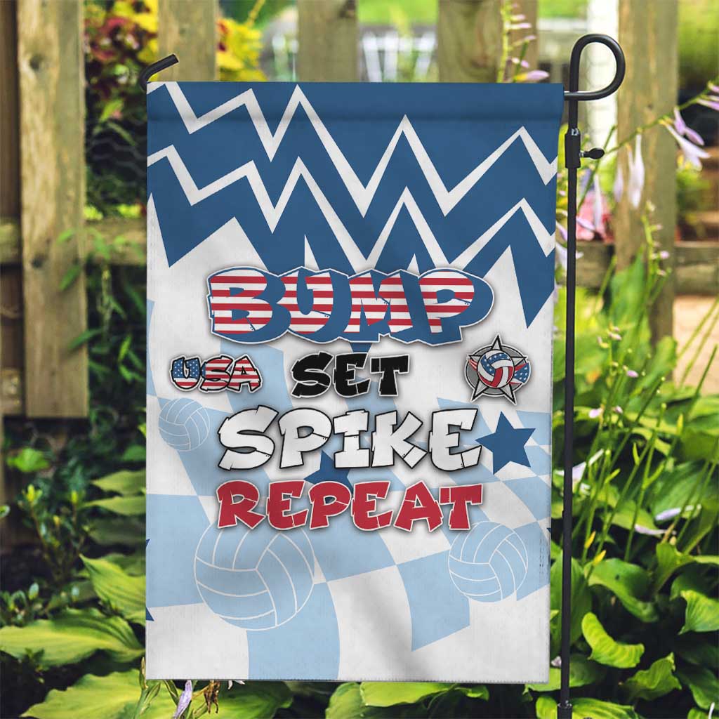 USA Volleyball Garden Flag Bump Set Spike Repeat