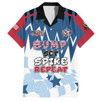 Custom USA Volleyball Hawaiian Shirt Bump Set Spike Repeat