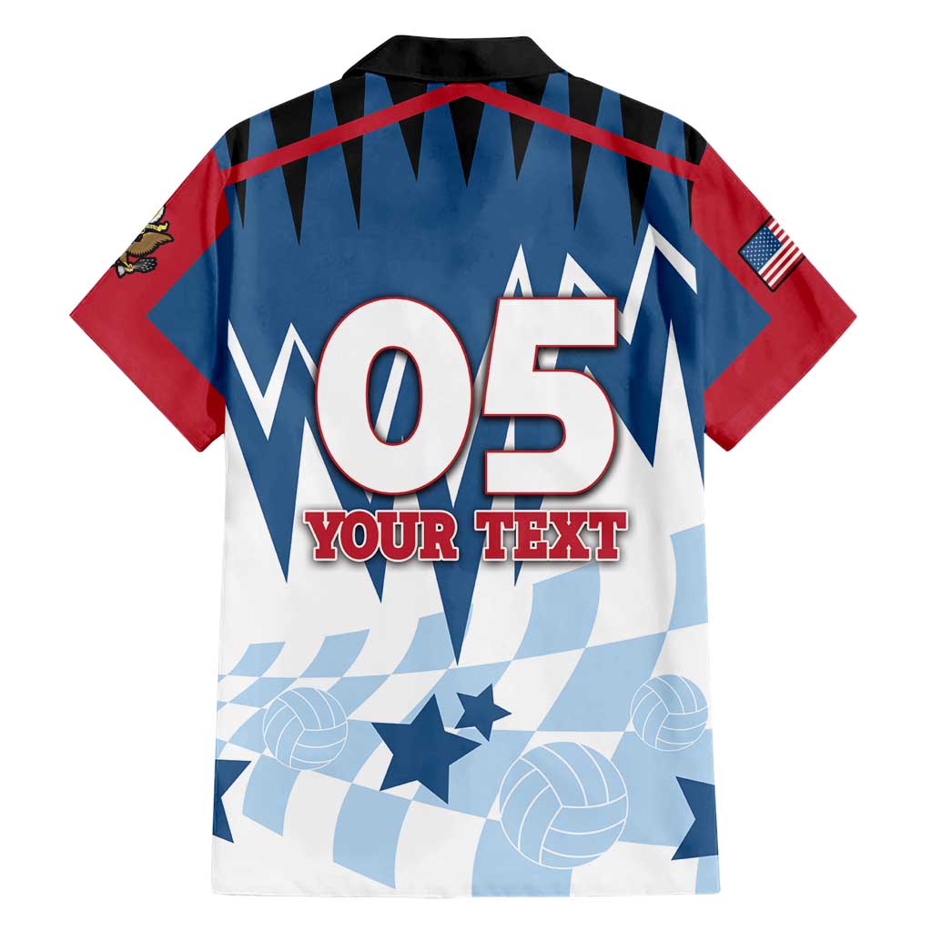 Custom USA Volleyball Hawaiian Shirt Bump Set Spike Repeat