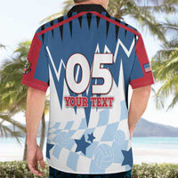 Custom USA Volleyball Hawaiian Shirt Bump Set Spike Repeat