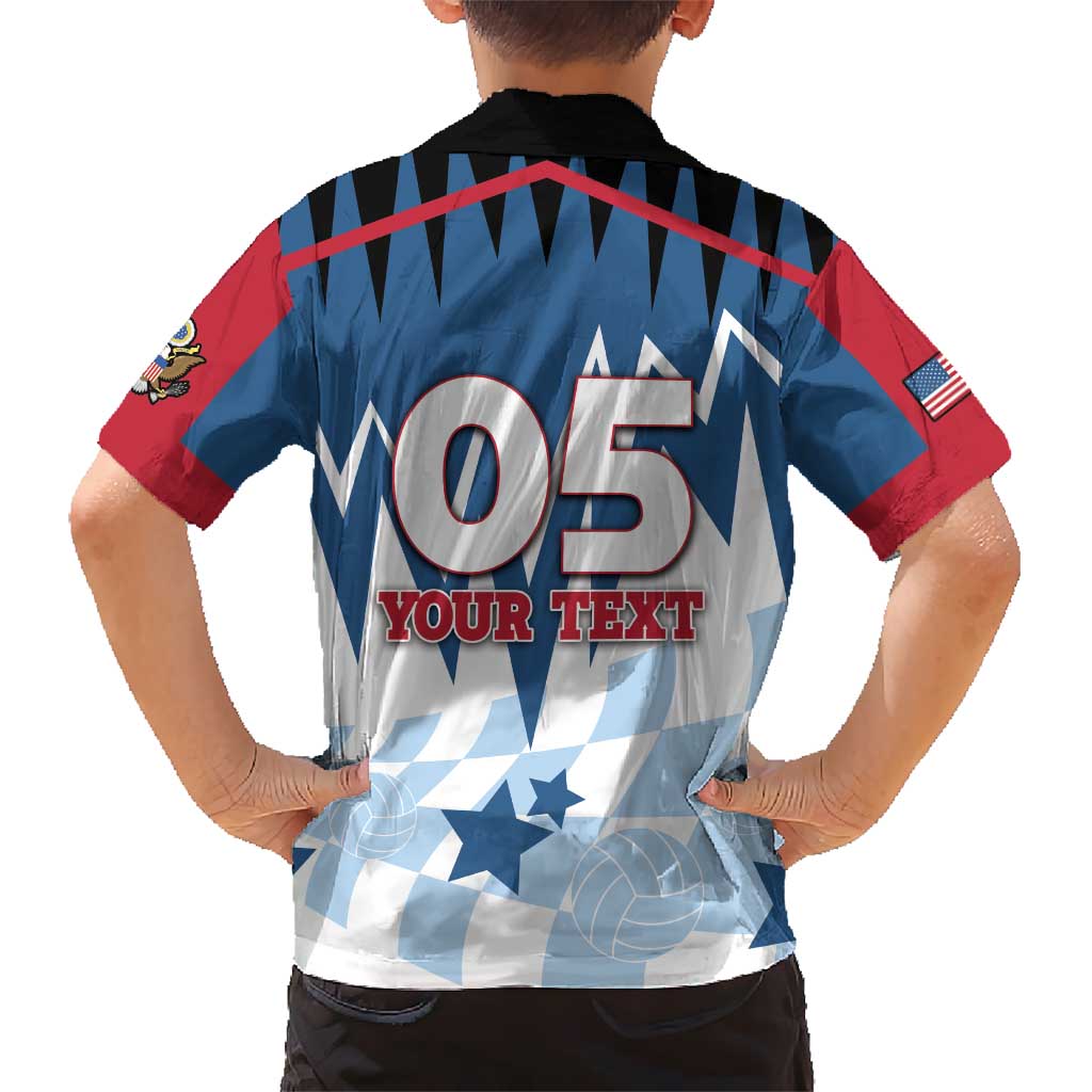 Custom USA Volleyball Hawaiian Shirt Bump Set Spike Repeat