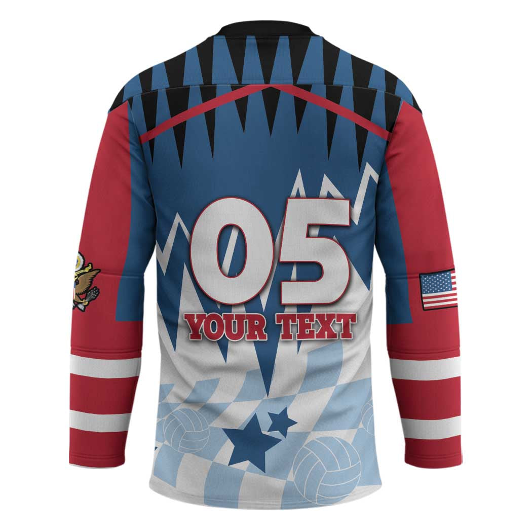 Custom USA Volleyball Hockey Jersey Bump Set Spike Repeat