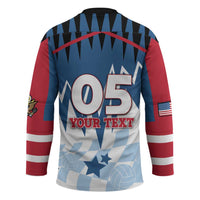 Custom USA Volleyball Hockey Jersey Bump Set Spike Repeat