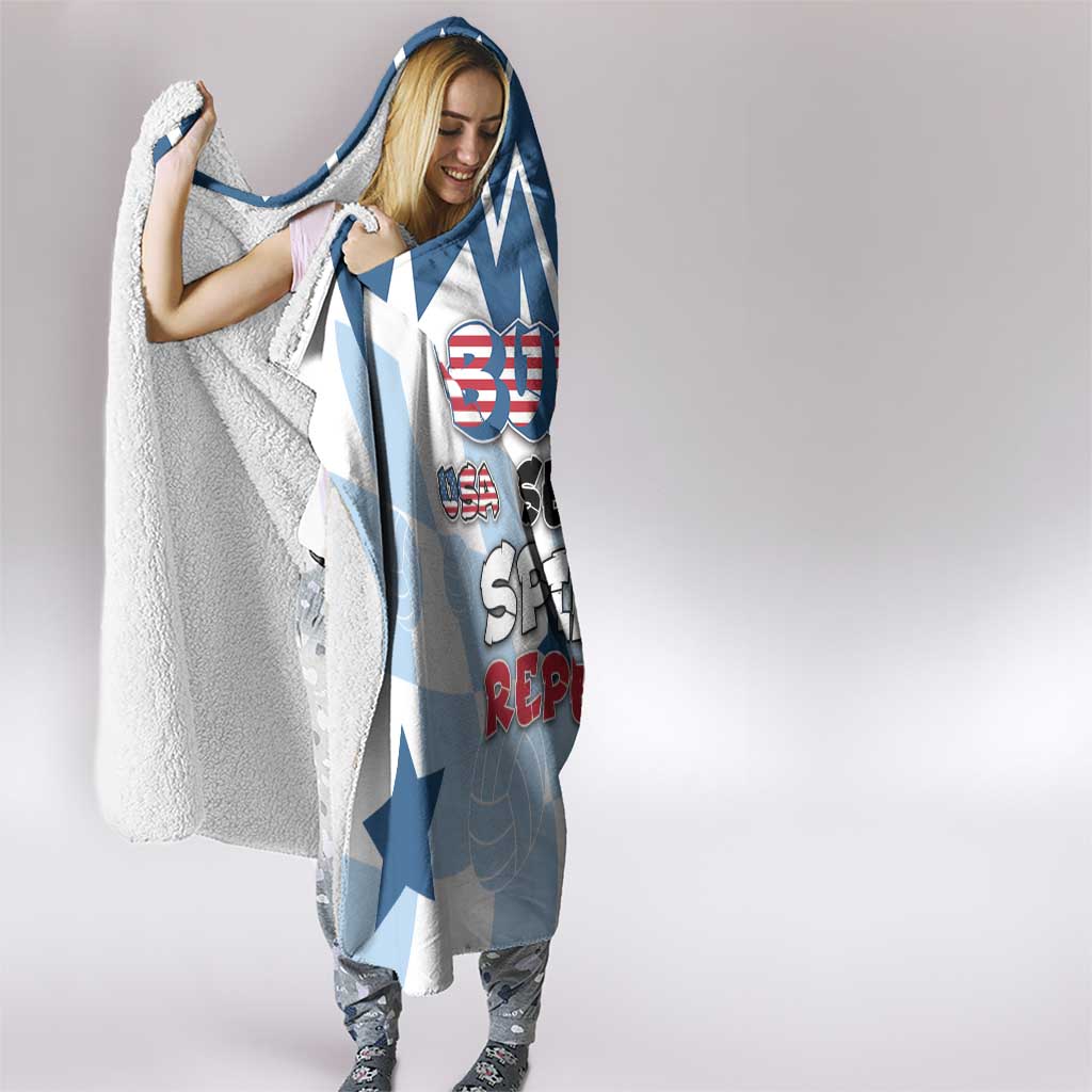 USA Volleyball Hooded Blanket Bump Set Spike Repeat